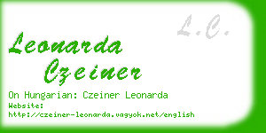 leonarda czeiner business card
